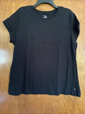 Danskin Now Black Short-Sleeve Crewneck Tee